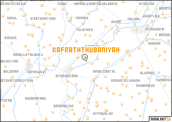 map of Kafr ath Thu‘bānīyah