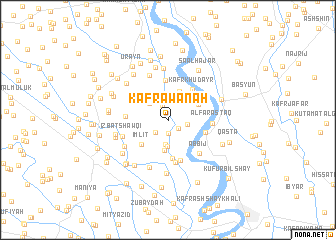 map of Kafr ‘Awānah