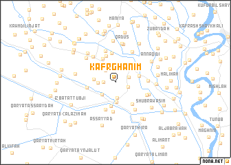 map of Kafr Ghānim