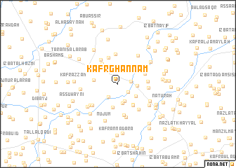 map of Kafr Ghannām