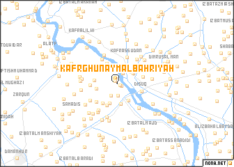 map of Kafr Ghunaym al Baḩrīyah