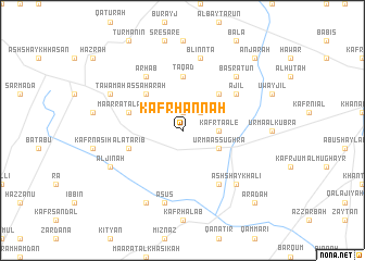 map of Kafr Ḩannah