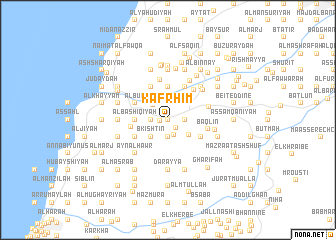 map of Kafr Ḩīm