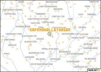 map of Kafr Maḩallat Ḩasan