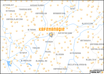 map of Kafr Manāqir