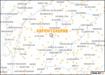 map of Kafr Mīt Ghurāb