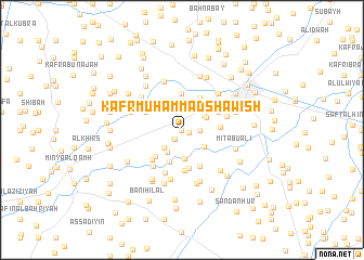 map of Kafr Muḩammad Shāwīsh