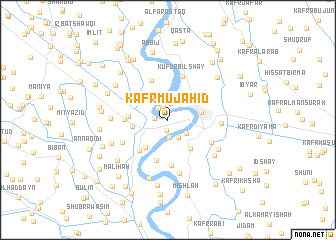 map of Kafr Mujāhid