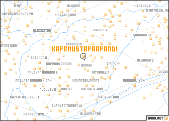 map of Kafr Muşţafá AFandī