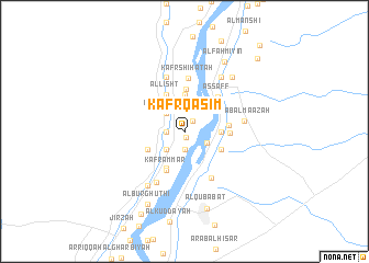 map of Kafr Qāsim