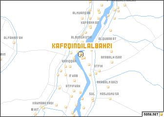 map of Kafr Qindīl al Baḩrī