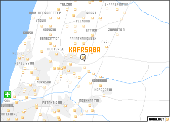 map of Kafr Sābā