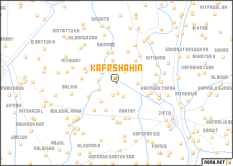 map of Kafr Shāhīn