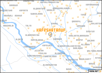 map of Kafr Shaţānūf