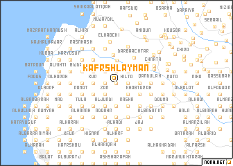 map of Kafr Shlaymān