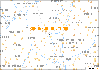 map of Kafr Shubrā al Yaman