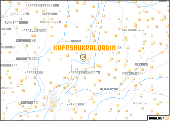 map of Kafr Shukr al Qadīm