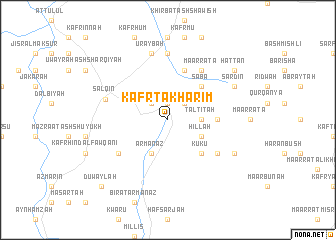 map of Kafr Takhārīm