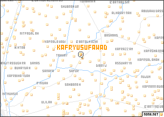 map of Kafr Yūsuf ‘Awaḑ