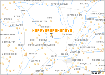 map of Kafr Yūsuf Ghunaym