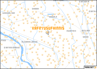 map of Kafr Yūsuf Ḩinnis