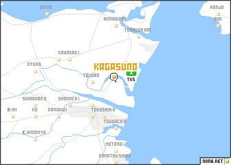map of Kagasuno