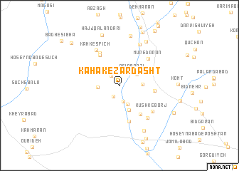 map of Kahak-e Zardasht