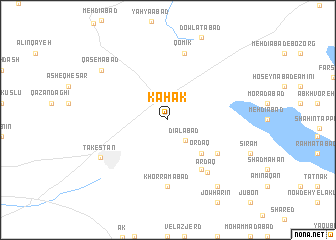 map of Kahak