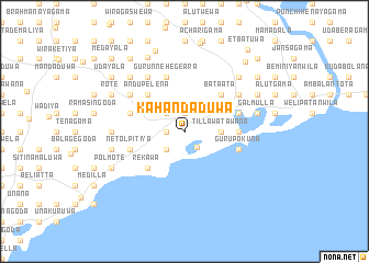 map of Kahandaduwa
