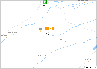 map of Kāhān