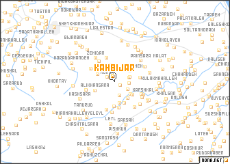 map of Kāhbījār