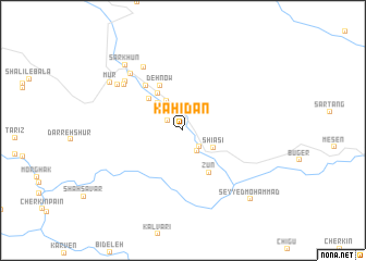 map of Kāhīdān