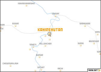 map of Kahīr-e Hūtān