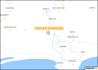 map of Kahīr-e Shahdād