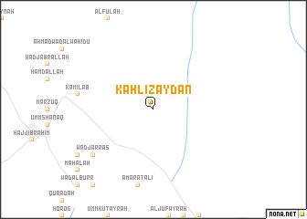 map of Kaḩlī Zaydān