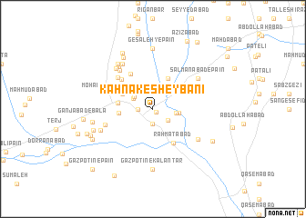 map of Kahnak-e Sheybānī