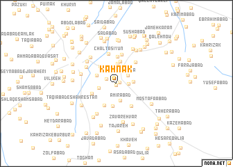 map of Kahnak