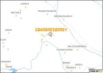 map of Kahnān-e Sorney