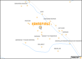 map of Kahn-e Fīrūz