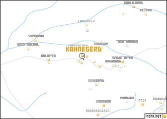 map of Kahn-e Gerd