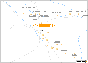 map of Kahn-e Ḩabash