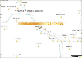 map of Kahn-e Jān Moḩammad-e Maḩmūd