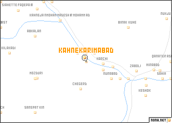 map of Kahn-e Karīmābād