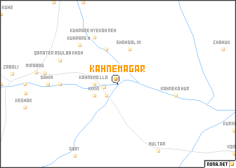map of Kahn-e Magār