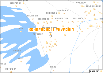 map of Kahn-e Maḩalleh-ye Pā\