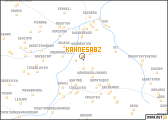 map of Kahn-e Sabz