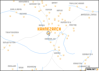 map of Kahn-e Zārch