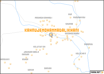 map of Kahnūj-e Moḩammad ‘Alīkhānī