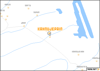map of Kahnūj-e Pā\