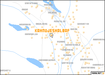 map of Kahnūj-e Shālbāf